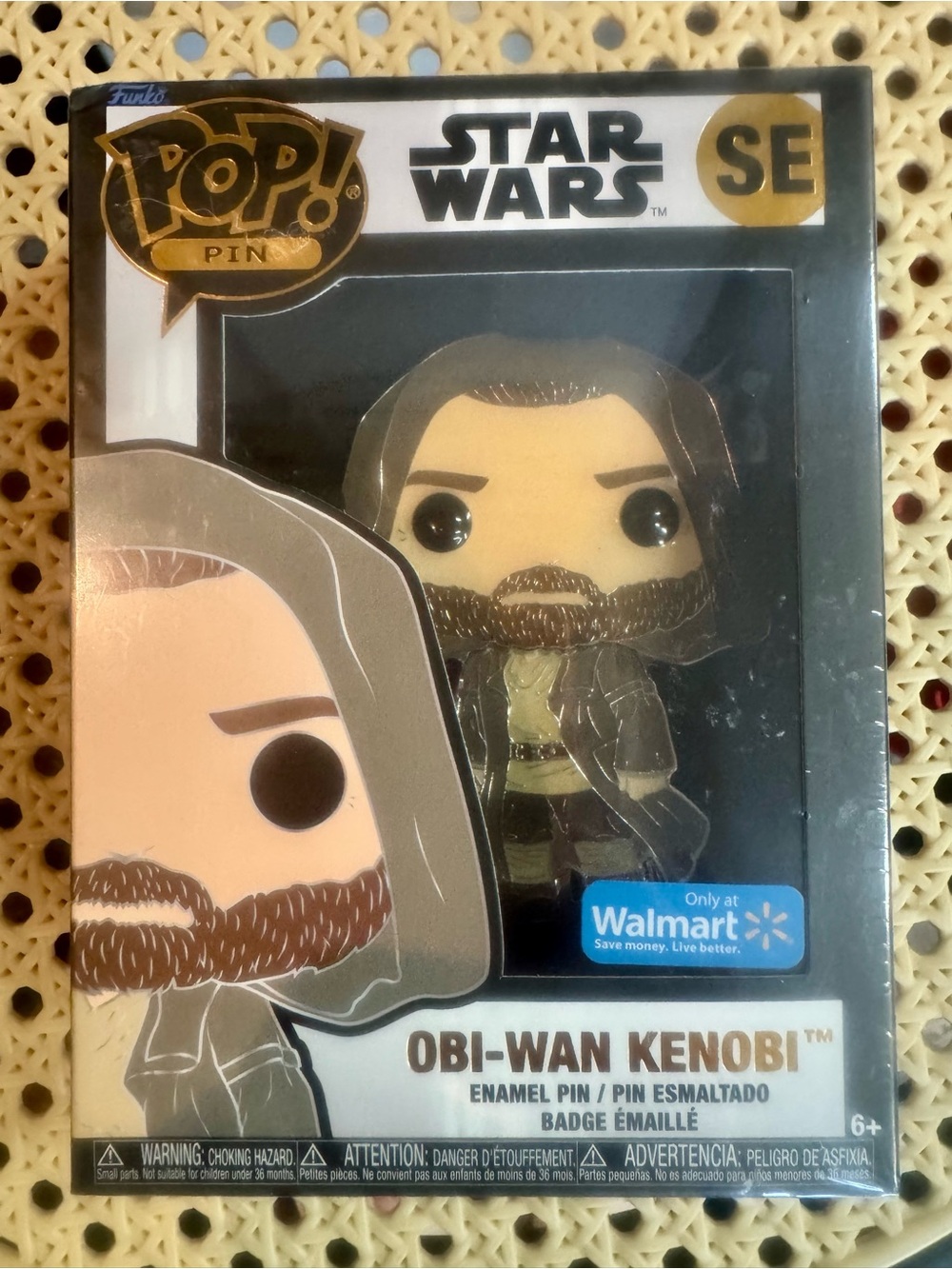 Funko Star Wars Obi-Wan Kenobi Pop! SE Enamel Pin - Black, Gold, Brown